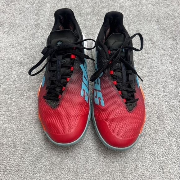 Adidas Barricade Bounce Geofit Adiwear Active Shoes Sneakers Mens 9 Red Blue Blk - Picture 1 of 16